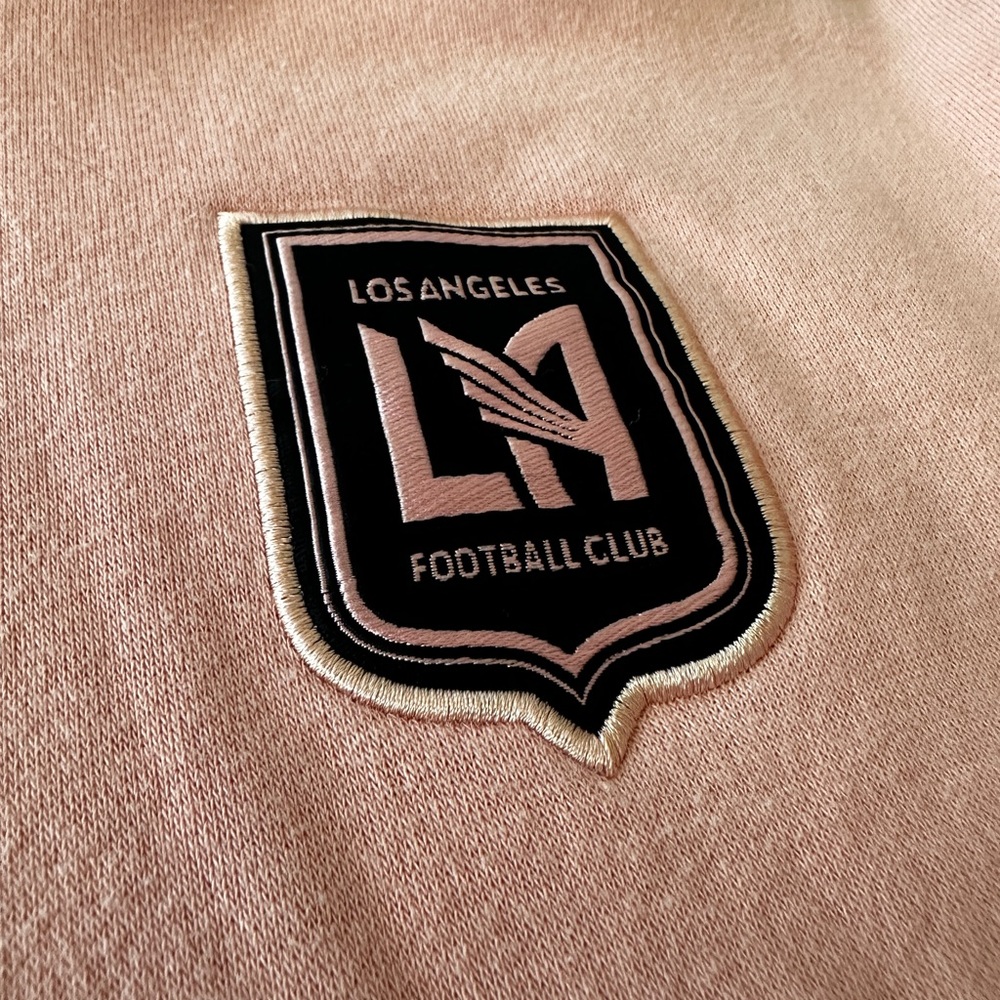 ADIDAS AUTHENTIC LAFC SEASON 2022 PINK HOODIE.  GENTLY WORN / RARE VINTAGE